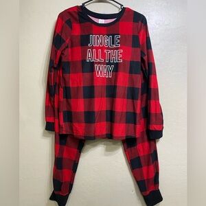 Plaid Kids Boys Girls Men’s Pajamas - Red and Black